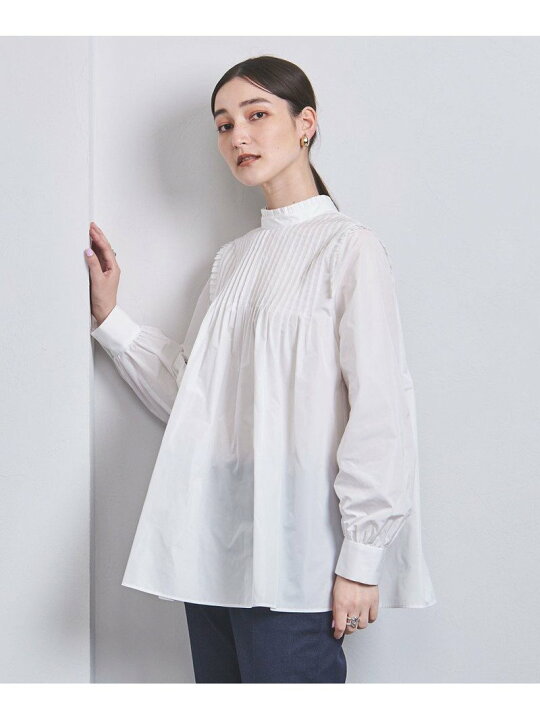 楽天市場】【SALE／40%OFF】P タフタ フリル ハイネック ブラウス 