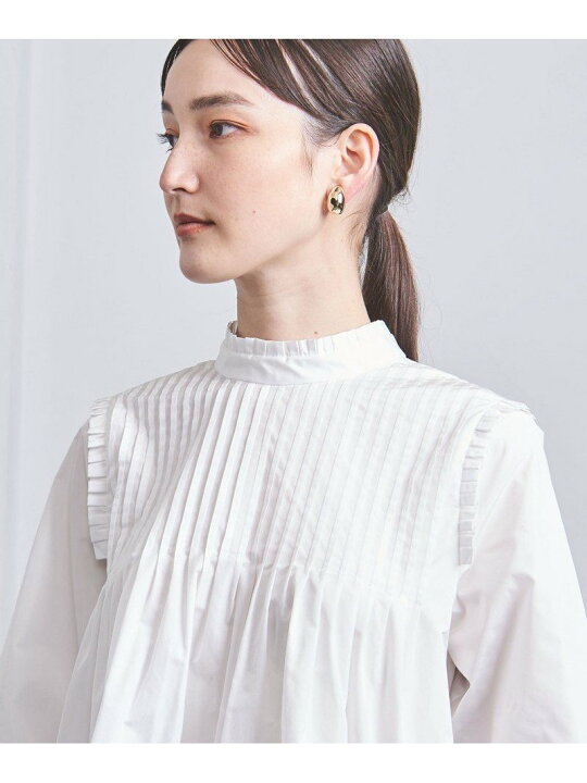 楽天市場】【SALE／40%OFF】P タフタ フリル ハイネック ブラウス 