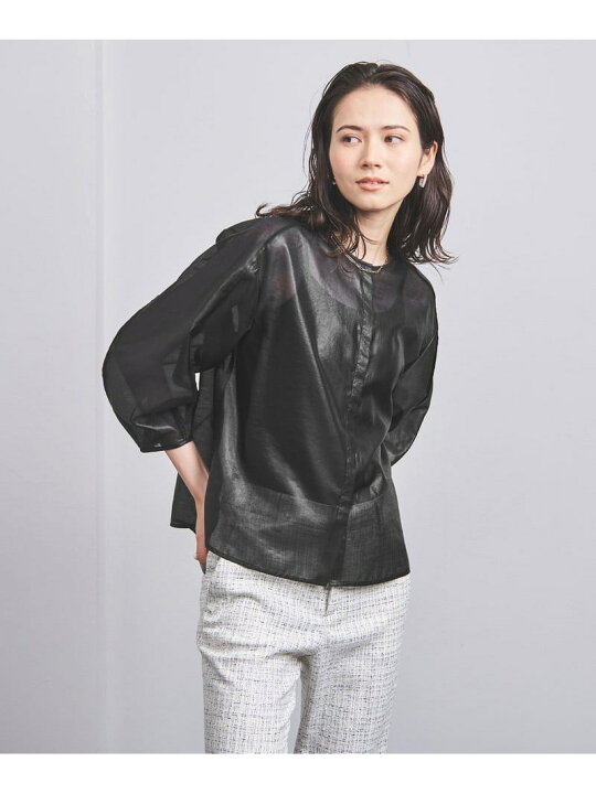 楽天市場】【SALE／60%OFF】TA/P ノーカラー シアー ブラウス UNITED 