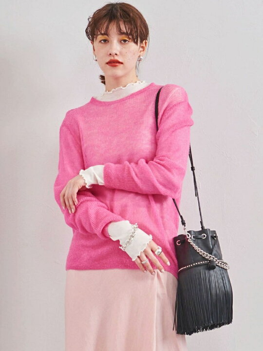 楽天市場】【SALE／80%OFF】UWFM シアー モヘア クルーネックニット 
