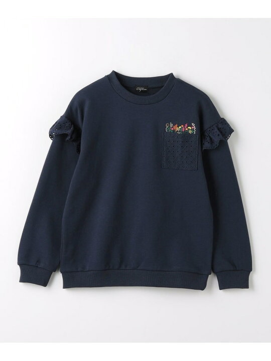 楽天市場】【SALE／60%OFF】裏毛 レースポケット フラワー刺繍 プル  