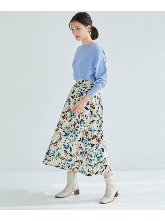 楽天市場】【SALE／70%OFF】フラワープリント ロング フレア スカート  