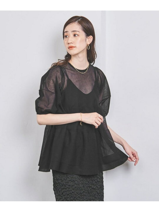 楽天市場】【SALE／70%OFF】シアー ティアード パフスリーブニット 