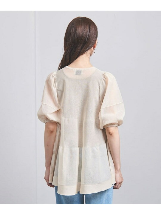 楽天市場】【SALE／70%OFF】シアー ティアード パフスリーブニット 
