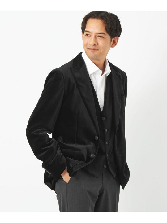 楽天市場】【SALE／70%OFF】ブラック ベルベット 2B ジャケット UNITED 