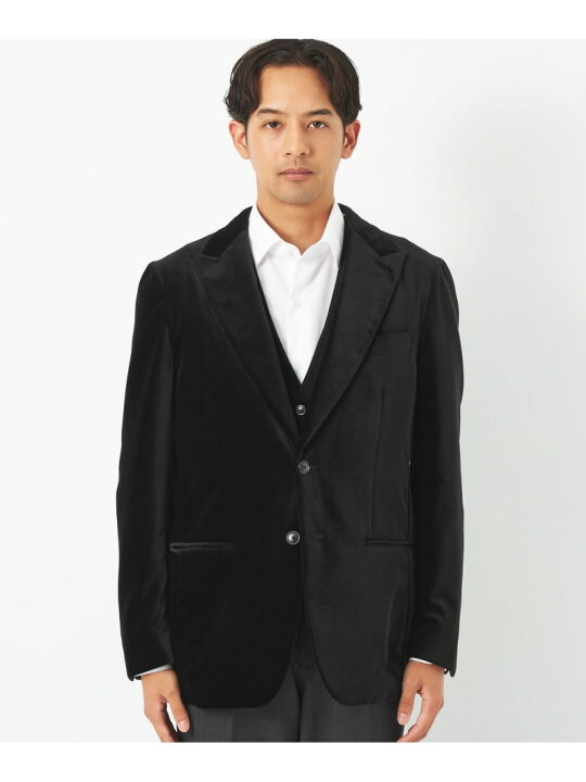 楽天市場】【SALE／70%OFF】ブラック ベルベット 2B ジャケット UNITED 