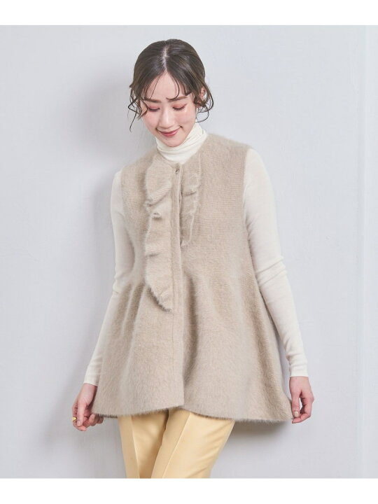 楽天市場】【SALE／50%OFF】フォックス カシミヤ フリルベスト UNITED 