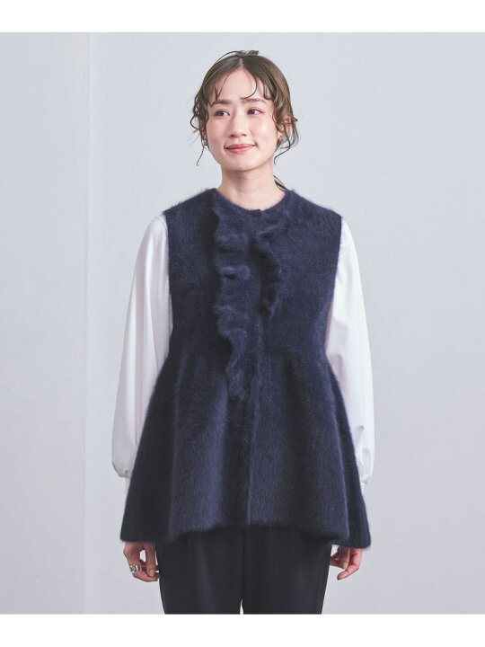 楽天市場】【SALE／50%OFF】フォックス カシミヤ フリルベスト UNITED 