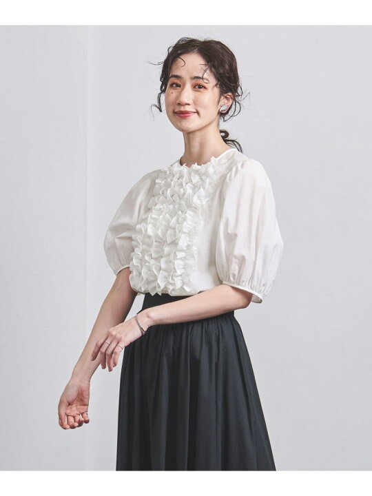 楽天市場】【SALE／50%OFF】MANTECO フリル ショートスリーブ ブラウス 