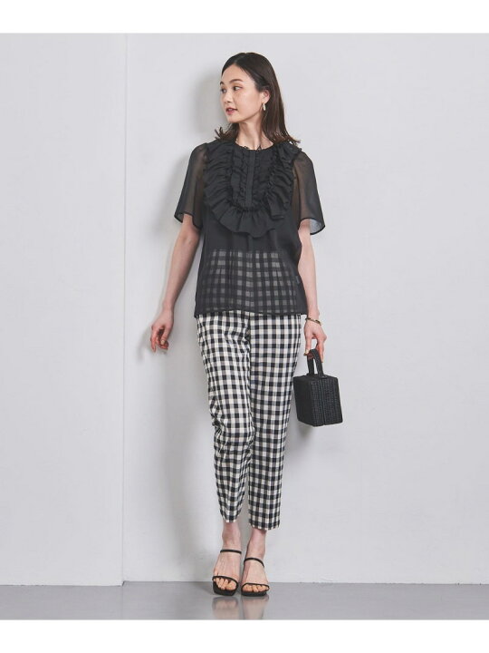 楽天市場】【SALE／70%OFF】LUXURY オーガンジー フリル ブラウス 新品 