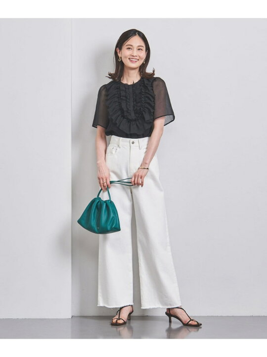 楽天市場】【SALE／70%OFF】LUXURY オーガンジー フリル ブラウス 