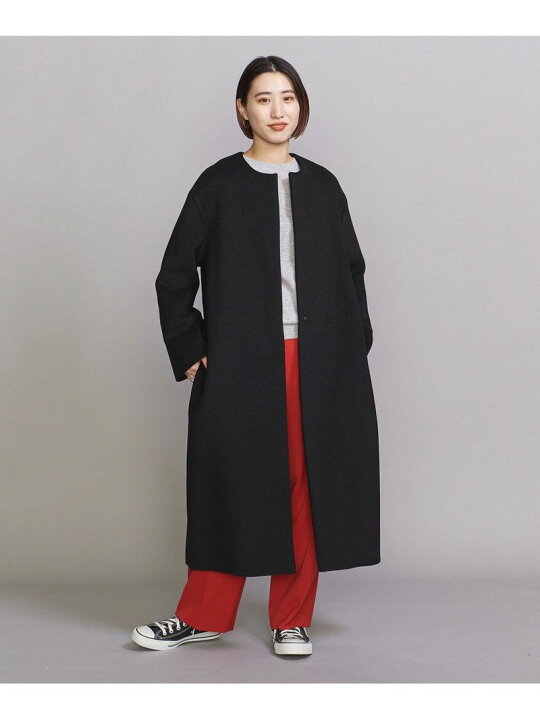 楽天市場】【SALE／50%OFF】BY MANTECOノーカラーベルトロングコート 