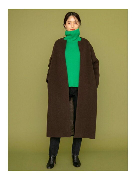 楽天市場】【SALE／50%OFF】BY MANTECOノーカラーベルトロングコート 