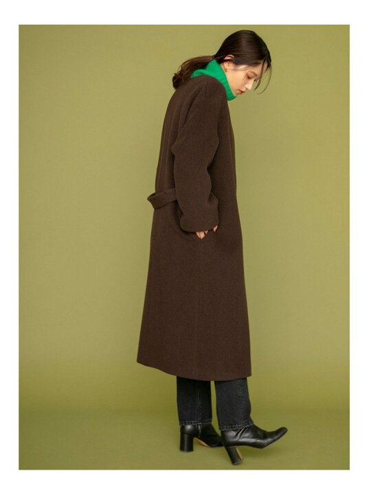 楽天市場】【SALE／50%OFF】BY MANTECOノーカラーベルトロングコート 