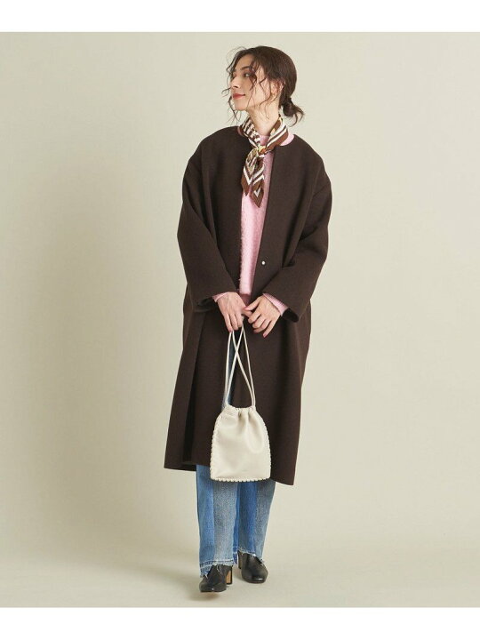 楽天市場】【SALE／50%OFF】BY MANTECOノーカラーベルトロングコート 