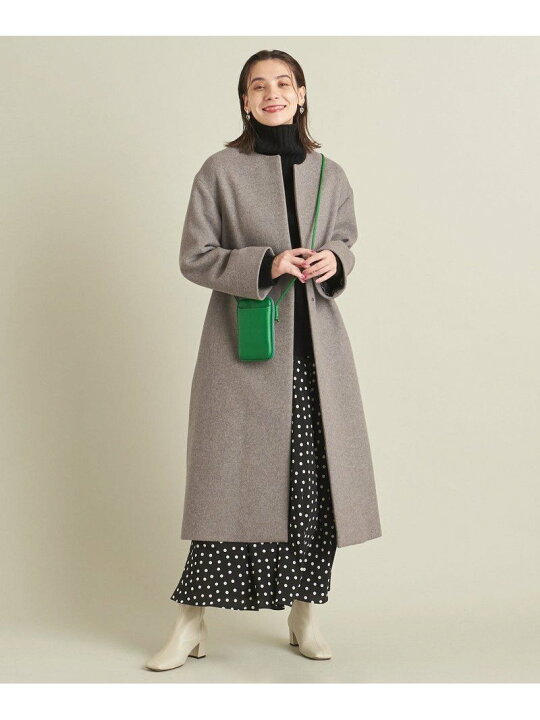 楽天市場】【SALE／50%OFF】BY MANTECOノーカラーベルトロングコート 