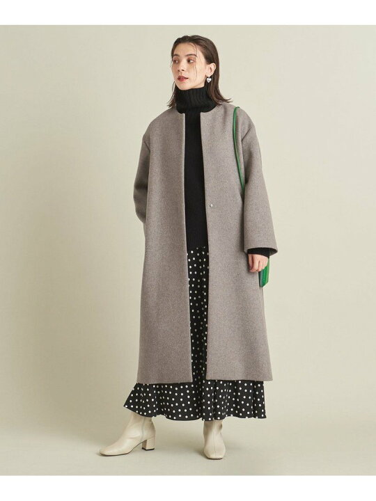 楽天市場】【SALE／50%OFF】BY MANTECOノーカラーベルトロングコート 