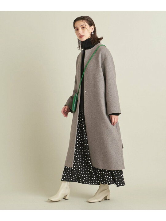 楽天市場】【SALE／50%OFF】BY MANTECOノーカラーベルトロングコート 