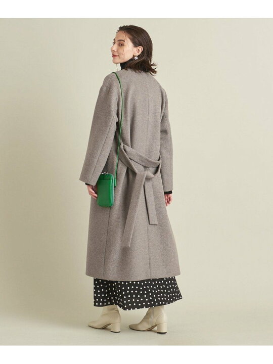 楽天市場】【SALE／50%OFF】BY MANTECOノーカラーベルトロングコート 
