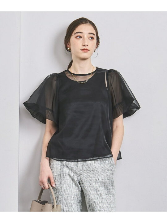 楽天市場】【SALE／50%OFF】オーガンジー ボリュームスリーブ ブラウス 