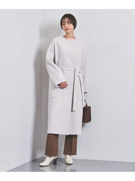 楽天市場】【SALE／60%OFF】リバー ノーカラー ロングコート UNITED 