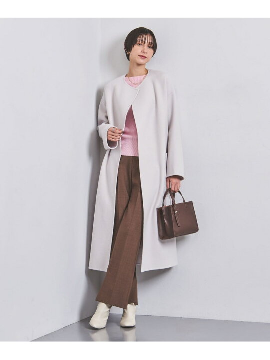 楽天市場】【SALE／80%OFF】リバー ノーカラー ロングコート UNITED 