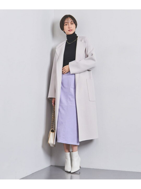 楽天市場】【SALE／80%OFF】リバー ノーカラー ロングコート UNITED 