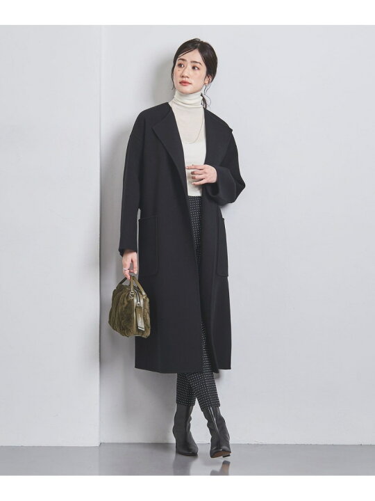 楽天市場】【SALE／80%OFF】リバー ノーカラー ロングコート UNITED 