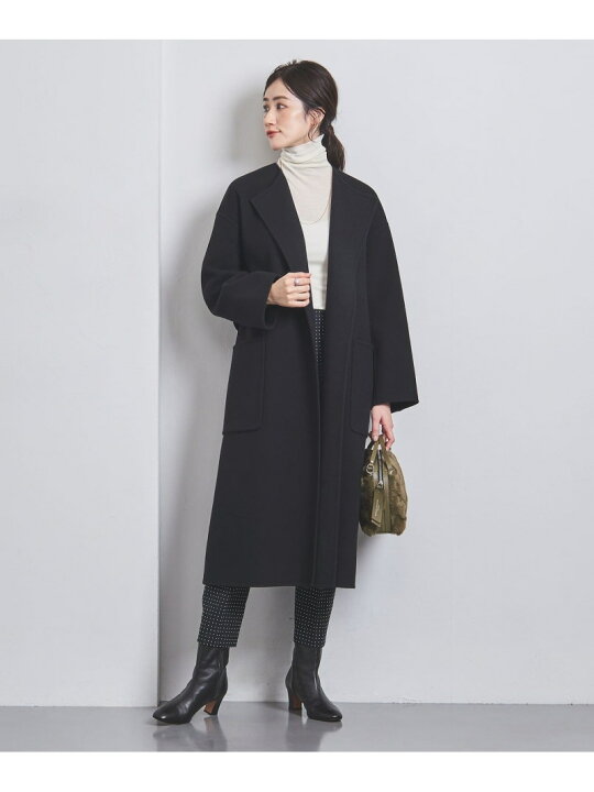 楽天市場】【SALE／80%OFF】リバー ノーカラー ロングコート UNITED 