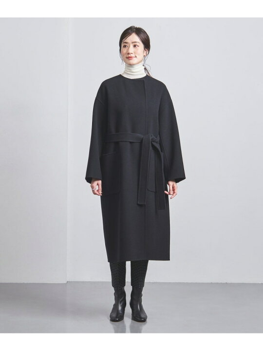 楽天市場】【SALE／60%OFF】リバー ノーカラー ロングコート UNITED 