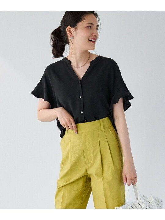 楽天市場】【SALE／50%OFF】スキッパー フレア スリーブ ブラウス 
