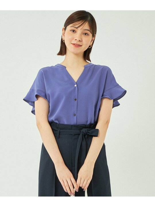 楽天市場】【SALE／50%OFF】スキッパー フレア スリーブ ブラウス 