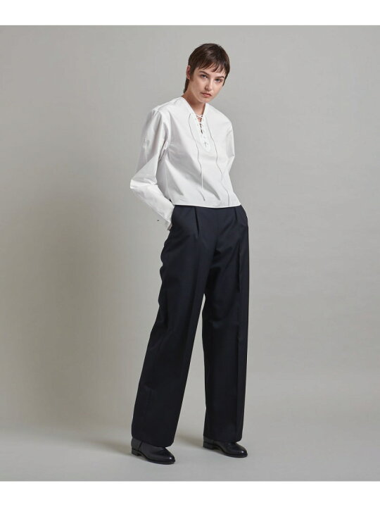 楽天市場】【SALE／70%OFF】＜LOEFF＞ブロード レースアップ シャツ 