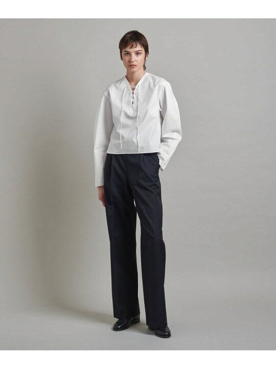 楽天市場】【SALE／70%OFF】＜LOEFF＞ブロード レースアップ シャツ 