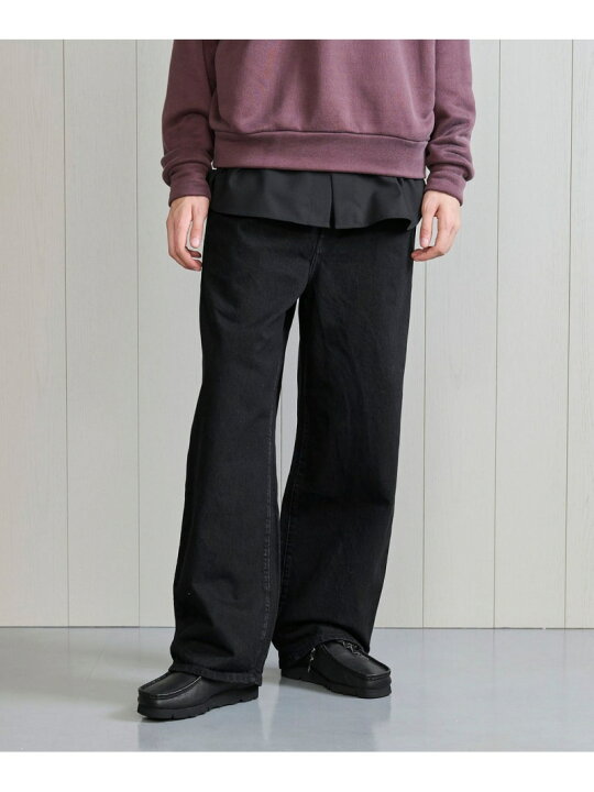 楽天市場】【SALE／70%OFF】＜H＞ブラックデニム 1プリーツ バギー 