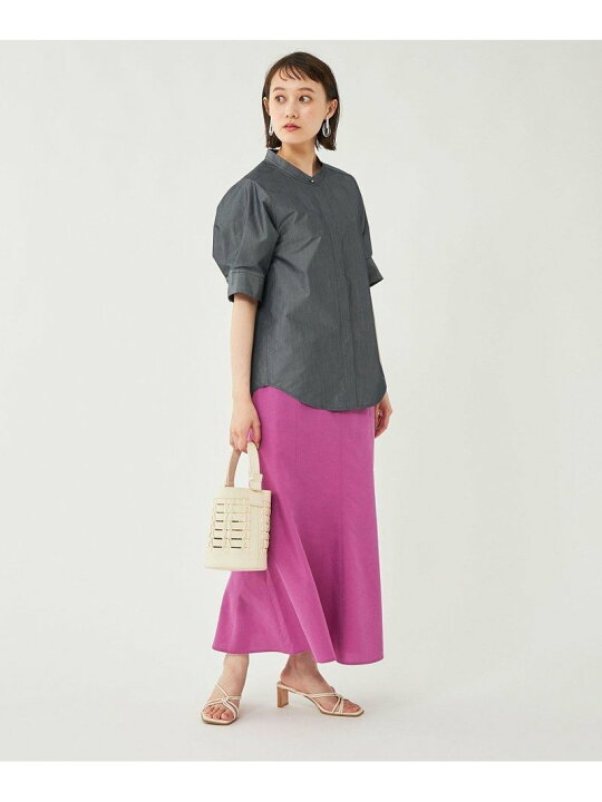 楽天市場】【SALE／70%OFF】バンドカラー ブラウス 5分袖 UNITED 