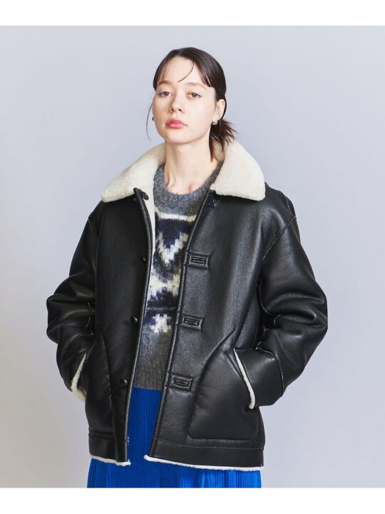 楽天市場】【SALE／40%OFF】フェイクレザー リバーシブル ボア  
