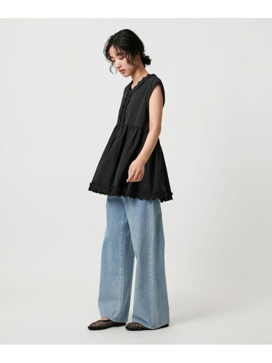 楽天市場】【SALE／40%OFF】タックプリーツフリル Vネックノースリーブ 
