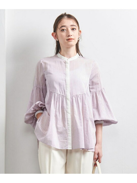 楽天市場】【SALE／80%OFF】ストライプ バルーンスリーブ ブラウス