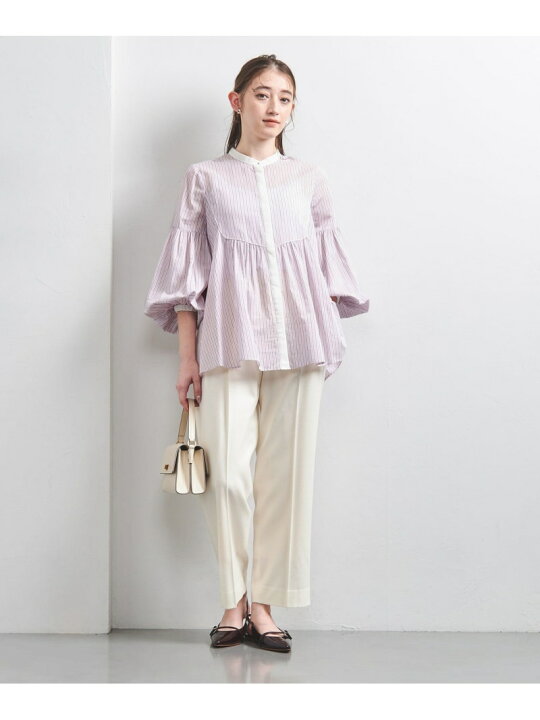 楽天市場】【SALE／80%OFF】ストライプ バルーンスリーブ ブラウス 