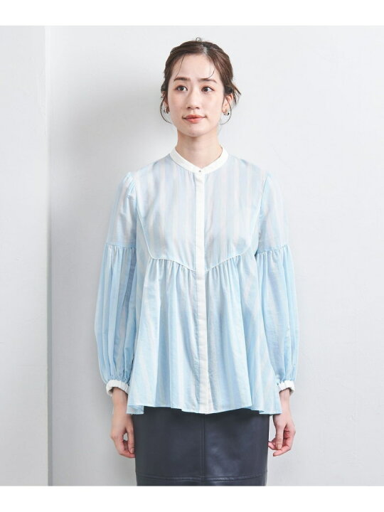 楽天市場】【SALE／80%OFF】ストライプ バルーンスリーブ ブラウス 