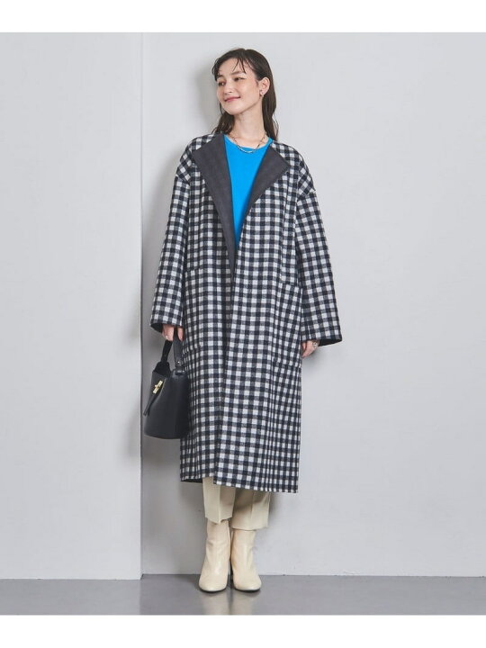 楽天市場】【SALE／80%OFF】ダブルフェイス ノーカラー リバーシブル  