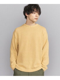 【SALE／70%OFF】BY リサイクルコットン ローゲージ クルーネック ニット -ウォッシャブル- BEAUTY&YOUTH UNITED ARROWS ユナイテッドアローズ アウトレット トップス ニット ネイビー ホワイト イエロー【RBA_E】【送料無料】[Rakuten Fashion]