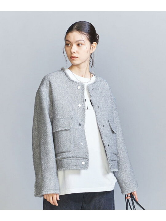 楽天市場】【SALE／70%OFF】ツイードフリンジ ジャケット BEAUTY&YOUTH 