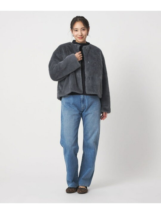 楽天市場】【SALE／30%OFF】フェイクファー ノーカラーブルゾン ＜A 