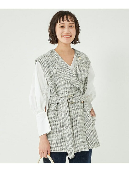 楽天市場】【SALE／80%OFF】【別注】＜ELIN ＞ツイード ジレ 