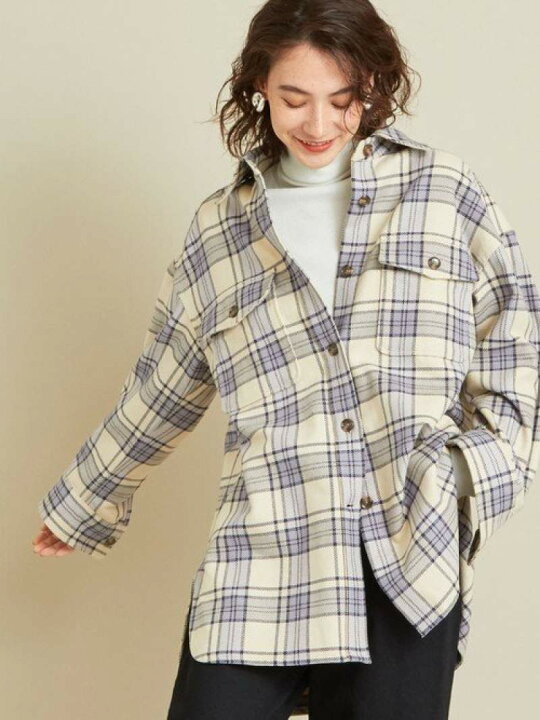 楽天市場】【SALE／64%OFF】BY∴ コットンチェックビッグシャツ 