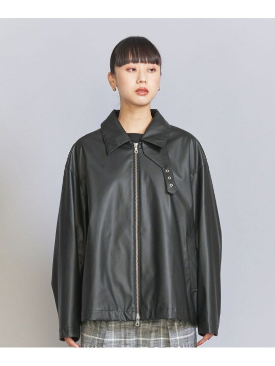 楽天市場】【SALE／70%OFF】レザーライク コーティング ブルゾン 