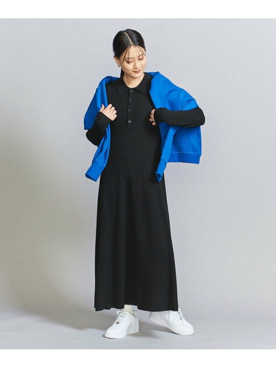 楽天市場】【SALE／70%OFF】ウールリブニット ポロ フレア ワンピース 