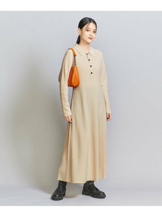 楽天市場】【SALE／70%OFF】ウールリブニット ポロ フレア ワンピース 